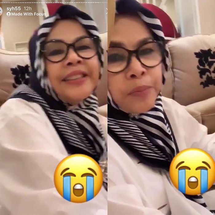 Ibunda Syahrini usai menangis lantaran ingat sang anak sulung saat Bubu datang berkunjung.