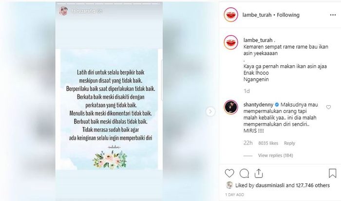 Istri Denny Cagur, Shanty, sindir Galih Ginanjar