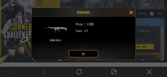 Skin Scar-L PUBG Mobile