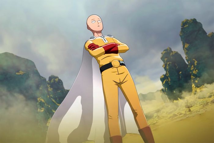 The hero of us all, Saitama in the anime series One Punch Man