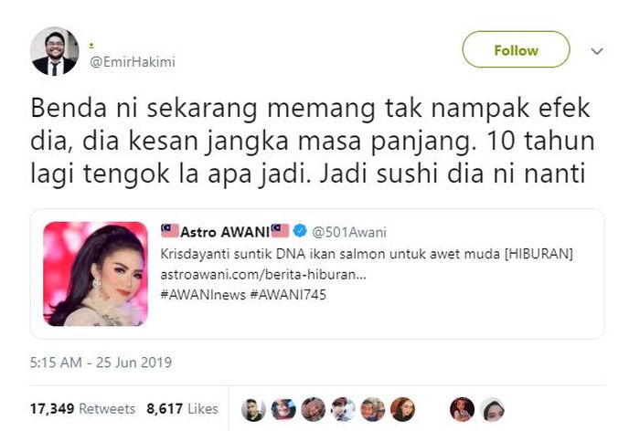 Nama Krisdayanti ramai diperbincangkan netizen Malaysia