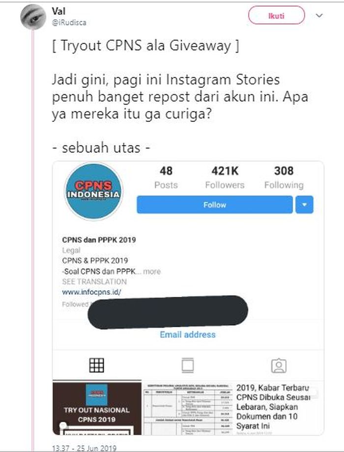 Ramai Ajakan Tryout Online Cpns 2019 Serentak Se Indonesia Salah Satu Netizen Ungkap Kejanggalan Dan Bkn Imbau Untuk Hati Hati
