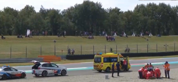 Dimas Ekky Pratama mengalami crash parah di FP1 Moto2 Belanda