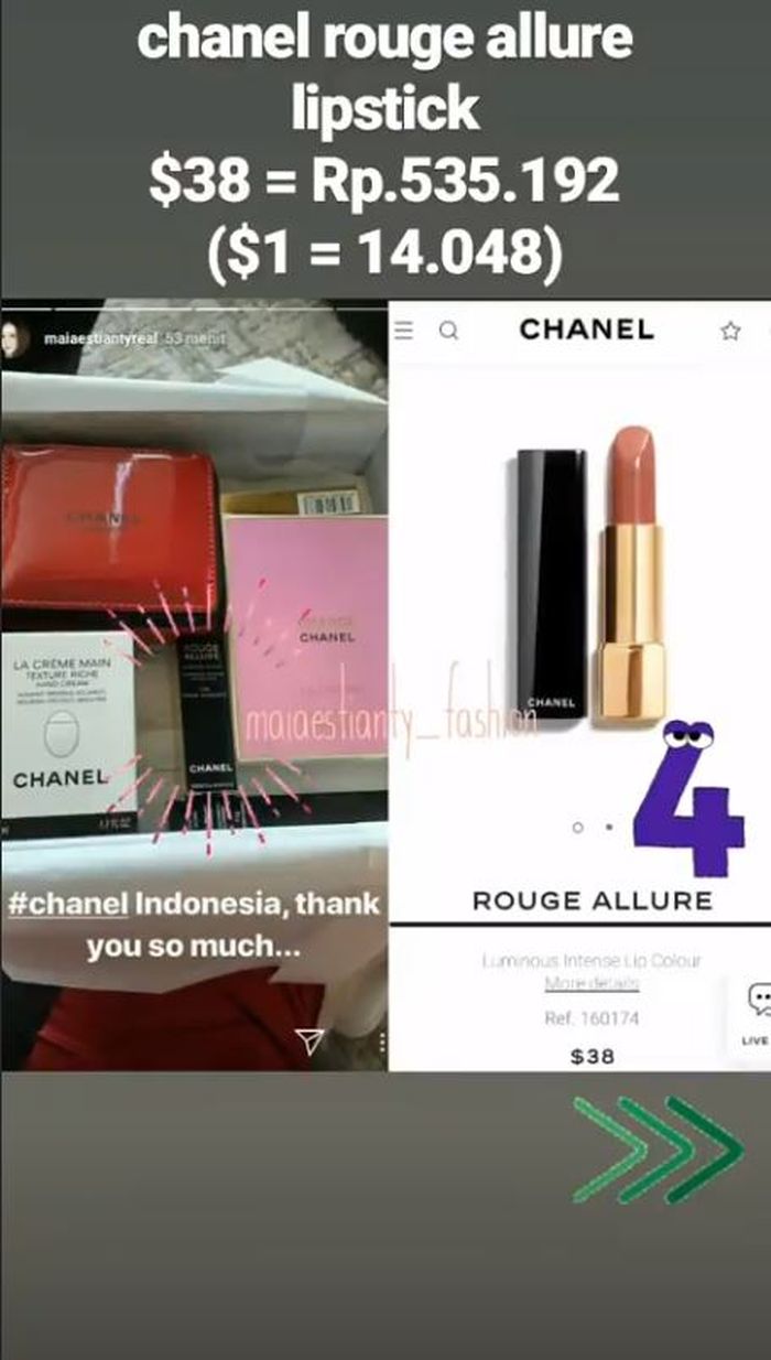 Chanel seri Rouge Allure Luminous Intense Lip Colour.