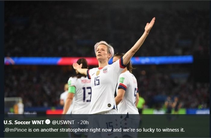 Kapten timnas putri Amerika Serikat, Megan Rapinoe.