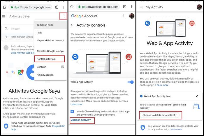 Fitur Baru Google Hapus Otomatis Riwayat Brosing Chrome Dam Lokasi Google Maps Semua Halaman Nextren Grid Id