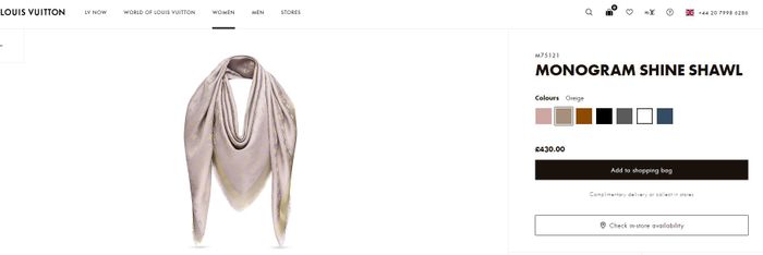 Bebas dari Tahanan, Vanessa Angel Tampil Simpel dengan Scarf Mewah Ini | dok. uk.louisvuitton.com