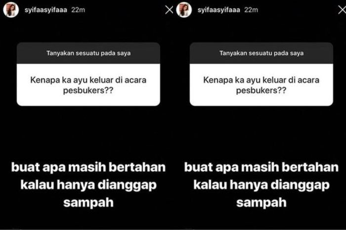 Tanggapan adik Ayu Ting Ting