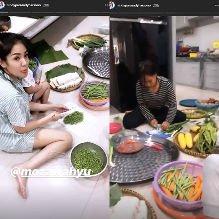 Nindy Ayunda ngemper di dapur demi masak untuk geng artisnya