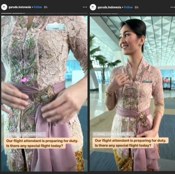 Detail Kebaya Pertiwi rancangan Anne Avantie untuk Garuda Indonesia