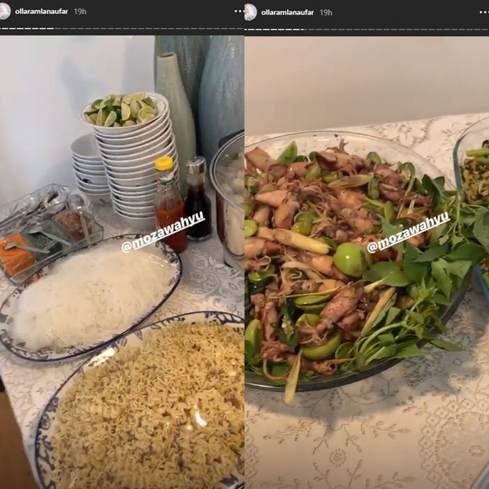 Banyaknya makanan di rumah Nindy Ayunda