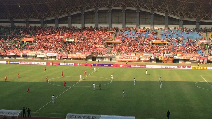 Persija Jakarta Vs PSS Sleman di Stadion Patriot Chandrabhaga, Rabu (3/7/2019).