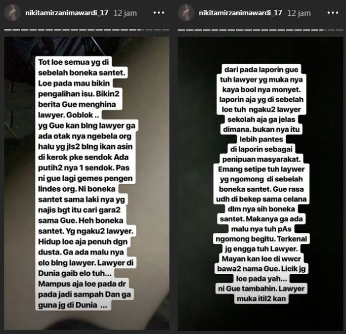 Nikita Mirzani menyebut melaporkan dirinya hanya sebuah pengalihan isu