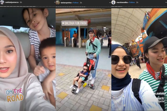 Zaskia Mecca dan keluarga di Saloka Semarang