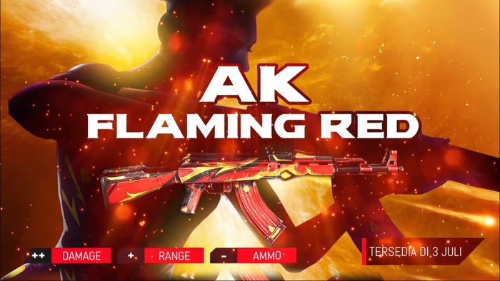Skin AK Flaming Red