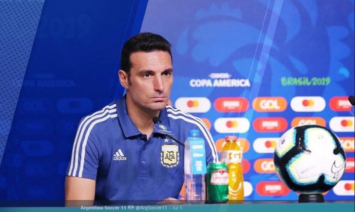 Pelatih timnas Argentina, Lionel Scaloni.