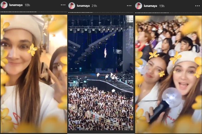 insta stori Luna Maya saat menonton konser BTS di Jepang