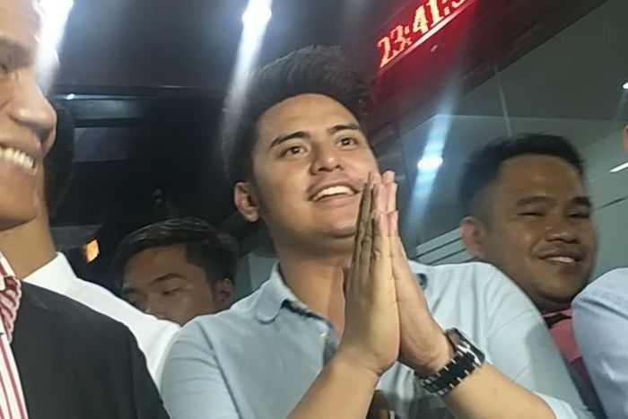 Galih Ginanjar setelah menjalani penyidikan