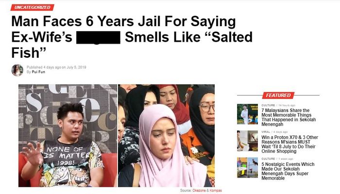 Skandal ikan asin yang menyeret nama Galih Ginanjar sampai menarik perhatian media pemberitaan asing. (Tangkap layar laman World of Buzz)