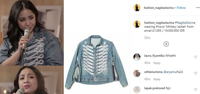 Military Denim Jacket dari brand Sacai