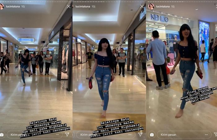 Lucinta Luna bak rakyat jelata jalan-jalan di <a href='https://pontianak.tribunnews.com/tag/mall' title='Mall'>Mall</a>