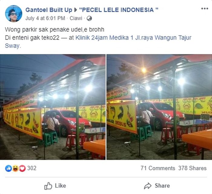 Viral, Mobil Parkir di Lahan Kosong, Ternyata Warung Pecel ...