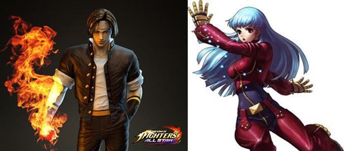 Kyo Kusanagi and Kula Diamond from King of Fighters