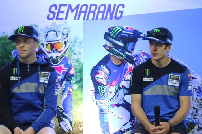 Romain Febvre dan Jeremy Seewer di Flagship Shop Semarang jelang MXGP of Asia Semarang 2019