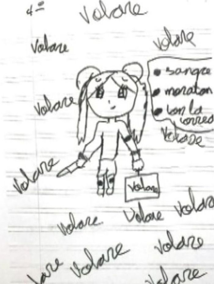Gambar yang dibuat oleh gadis kecil itu