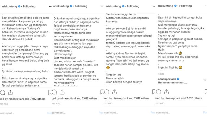 Kisah Arie Untung soal penipuan suami artis dan ikan asin