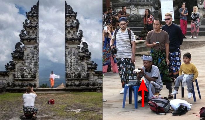 Penampakan sebenarnya di balik foto Gerbang Surga di Bali.