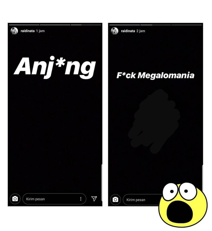 Unggahan Instastory Rai Dinata, bassit D'Masiv