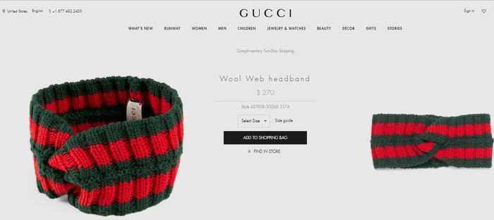 Gucci Wool Web Headband
