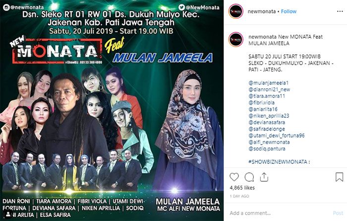Mulan akan bernyanyi lagi bersama New Monata