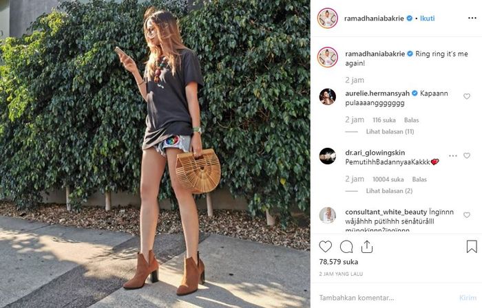 Gaya seksi Nia Ramadhani saat kembali buka kolom komentar di Instagram