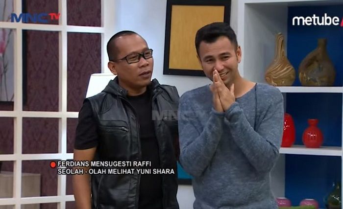 Raffi Ahamd mulai salting saat melihat seolah ada Yuni Shara di panggung tersebut
