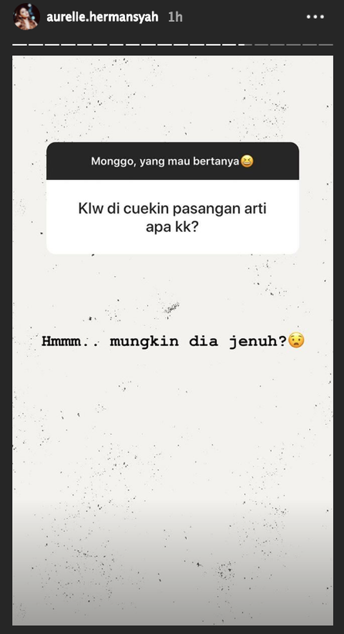 Unggahan Insta Stories Aurel Hermansyah