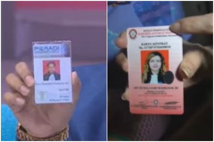 Kartu keanggotaan milik Pitra Romadhoni dan Barbie Kumalasari