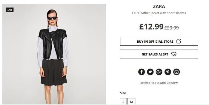 Busana Vegan leather short sleeves jacket yang tampak dipakai Irish Bella
