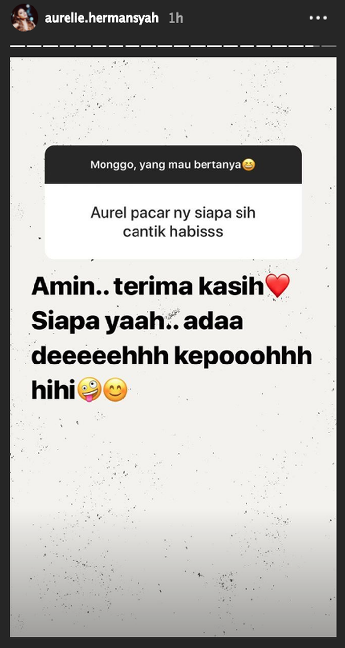 Unggahan Insta Stories Aurel Hermansyah