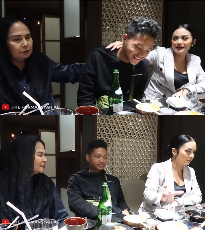 Azriel saat makan bersama dengan KD