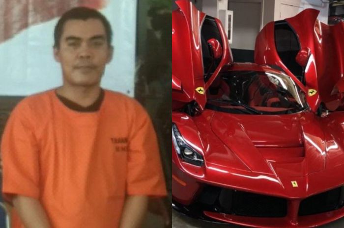 Ilustrasi tahanan dan mobil sport