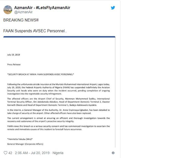Pernyataan Azman Air