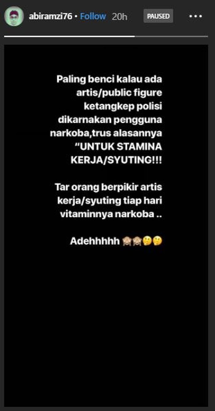 Insta Story Ramzi