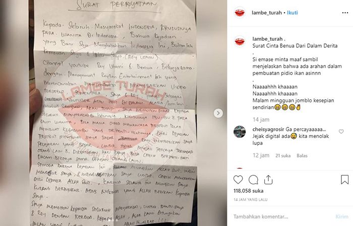Pablo Benua tulis surat dari dalam penjara soal kasus ikan asin