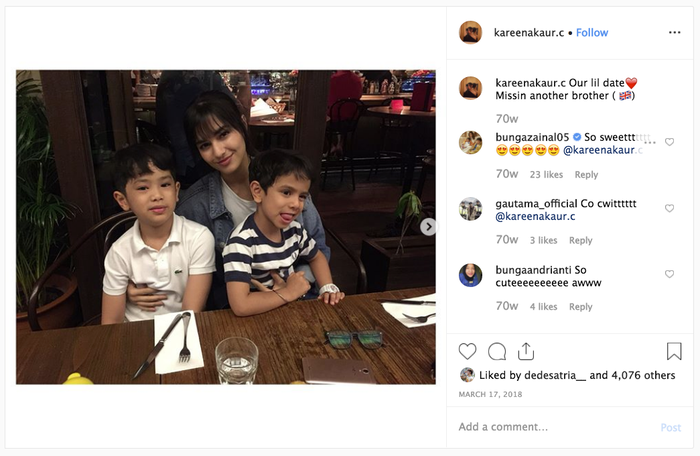 Kedekatan putri sambung Bunga Zainal dengan adik-adiknya