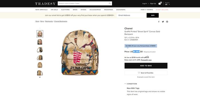 Chanel Graffiti Printed Canvas Street Spirit Backpack Multicolor