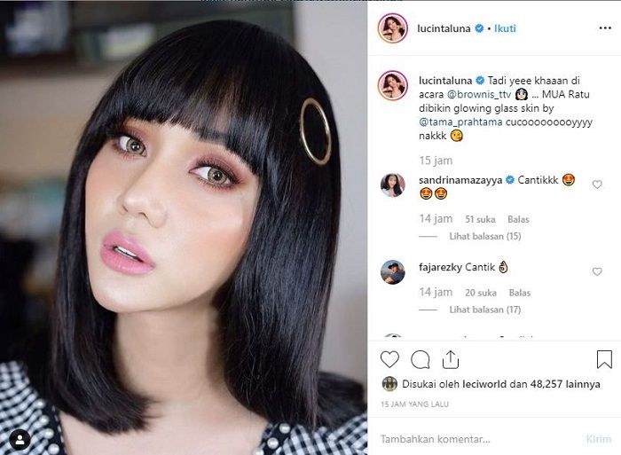 Potret baru Lucinta Luna yang disebut mirip Syahrini