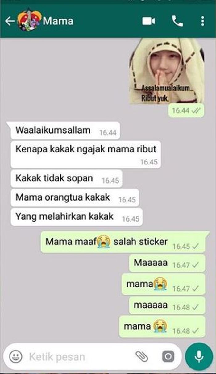 Gara Gara Sticker Di Whatsapp