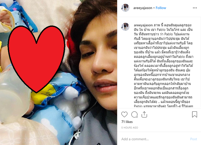 Curhatan Areeya istri Thailand Pablo Benua